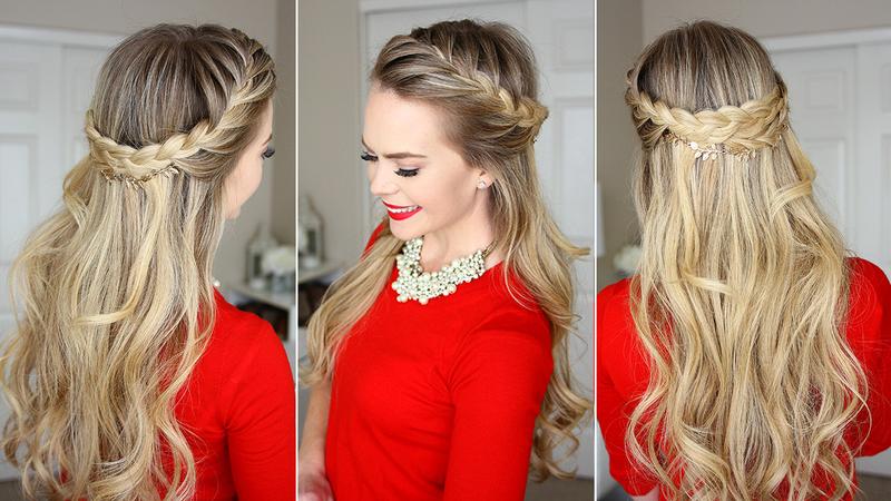 French Braid Crown Holiday Hairstyle