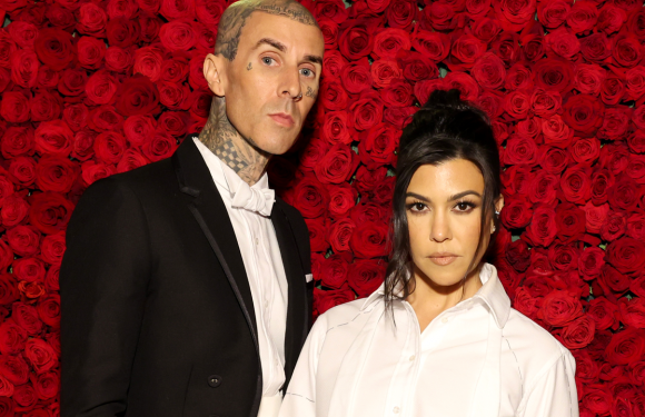 Of Course Kourtney Kardashian Went for a Gothic Bridal Beauty Look — See Photos