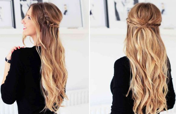 Holiday Half Updo Hairstyle