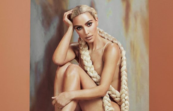Kim Kardashian Wears a 15-Foot Blonde Braid on the Cover of Allure — See Video