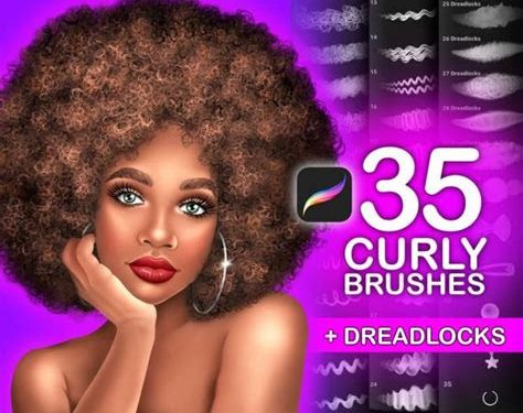Black Hair Brush Procreate – Valentehair.com